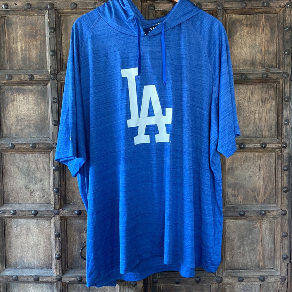 Men’s Los Angeles Dodgers Dri-Fit Short Sleeve Hoodie, 4XL